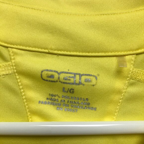 OGIO Golf Shirt Mens Large Bright Yellow Short Sleeve Polo - Picture 4 of 7
